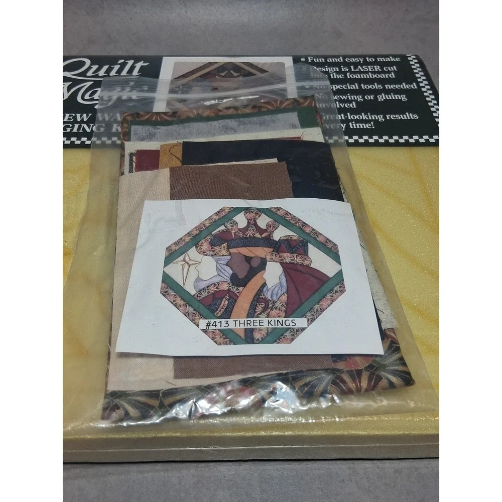Quilt Magic No Sew Wall Hanging Kit #413 'three Kings' 12